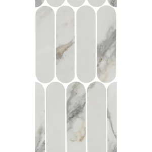 CALACATTA PINK MOSAICO OVALI LAPPATO 19,5X37